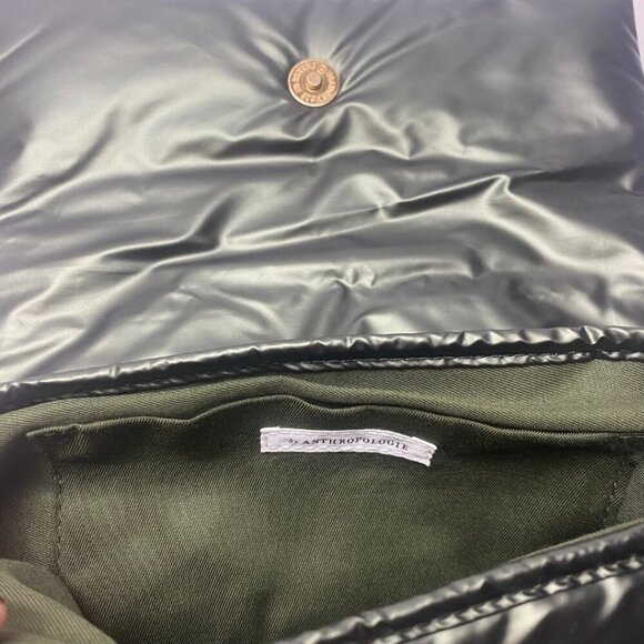 Anthropologie Metallic Green Puff Shoulder Bag - Picture 6 of 10